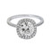 Halo Brilliant Diamond Engagement Ring in Platinum