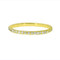 Micro Pave Diamond Wedding Ring in Yellow Gold