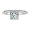 Princess Cut Diamond Halo Engagement Ring in Platinum