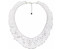 White Gold Diamond Encrusted Lace Necklace