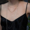 Diamond Briolette Necklace on model