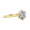 Diamond Engagement Ring with Six Prong Basket - side view