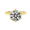 Yellow Gold Diamond Engagement Ring with Six Prong Basket  