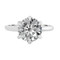 White Gold Diamond Engagement Ring with Six Prong Basket  