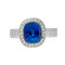 Chefridi Blue Sapphire Engagement Ring 