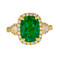 Emerald and Diamond Ring in Yellow Gold 