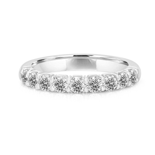 Halfway Brilliant Cut Diamond Wedding Band Wedding Rings NYC