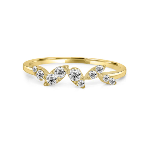 Marquise Shape Leaf Wedding Band Wedding Bands NYC Woman's and Men