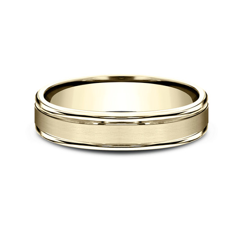 Classic Satin Finish Center Wedding Band | Wedding Bands NYC | Men's