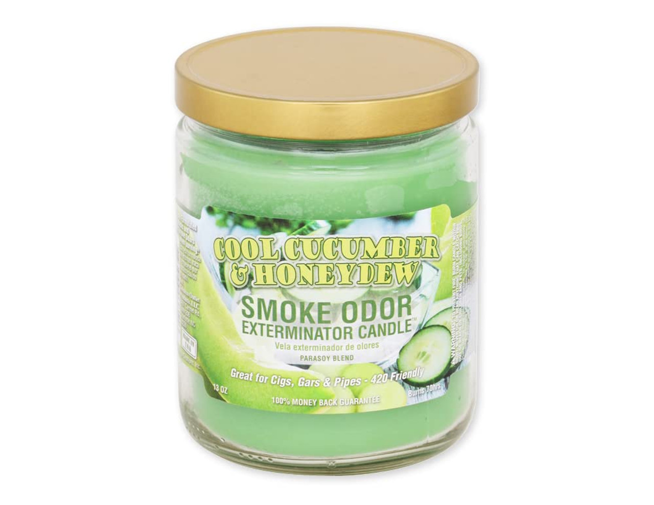 Smoke Odor Candle Cool Cucumber and Honey Dew