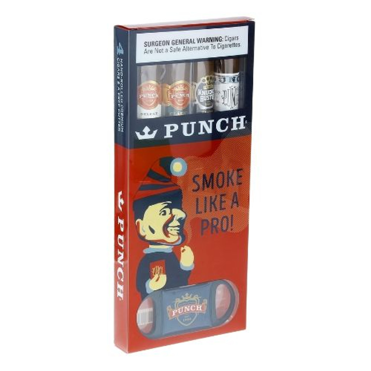 Punch 4-Cigar Sampler Pack with Cutter