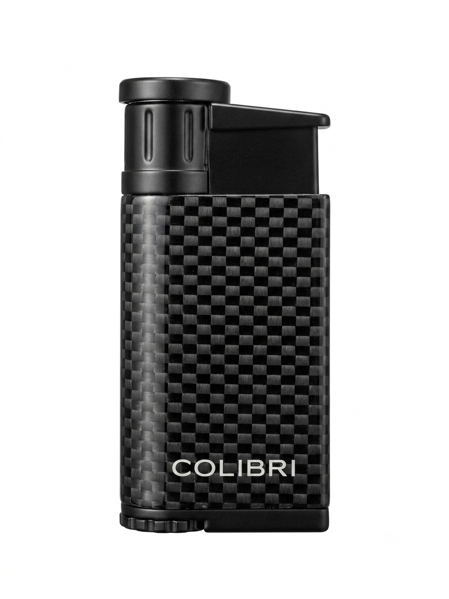 Colibri Evo Single jet Lighter - Black Carbon Fiber
