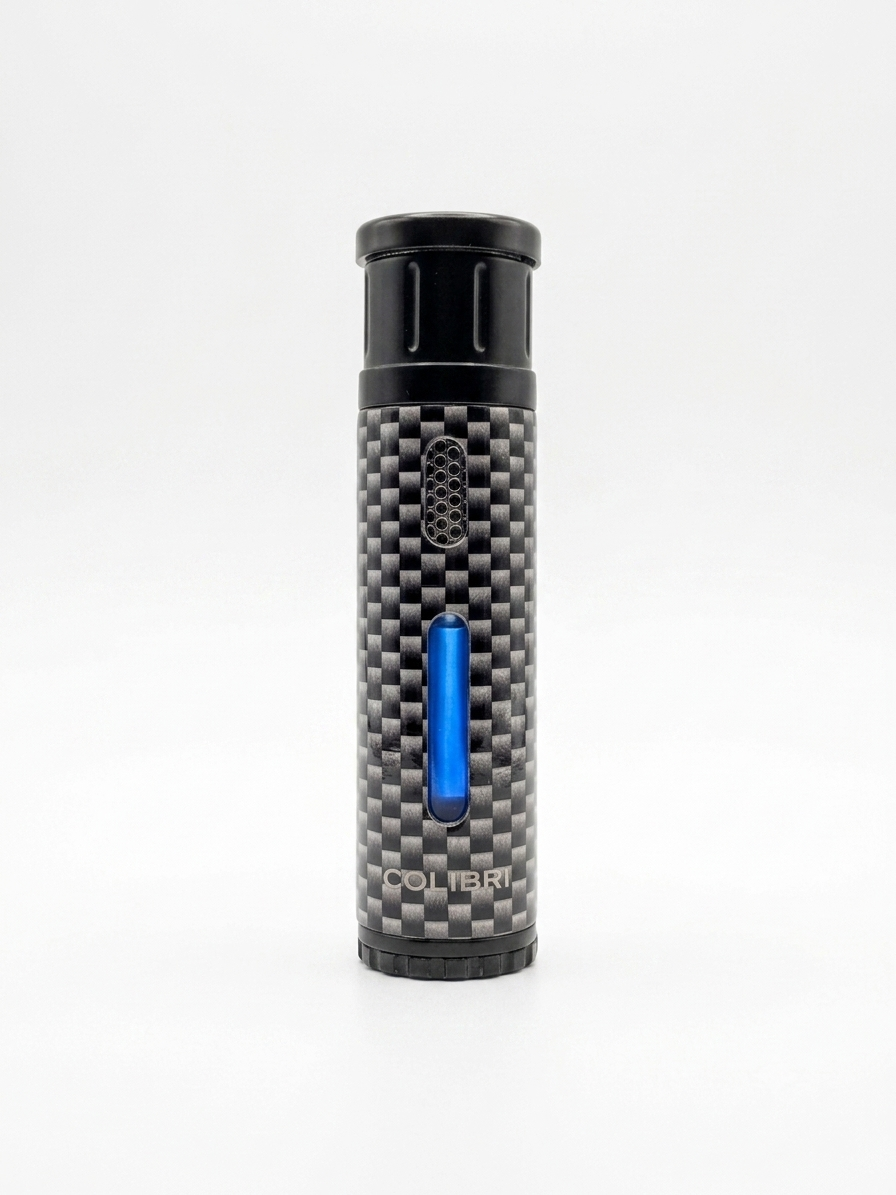 Colibri Evo Single Jet Lighter -  White Carbon Fiber