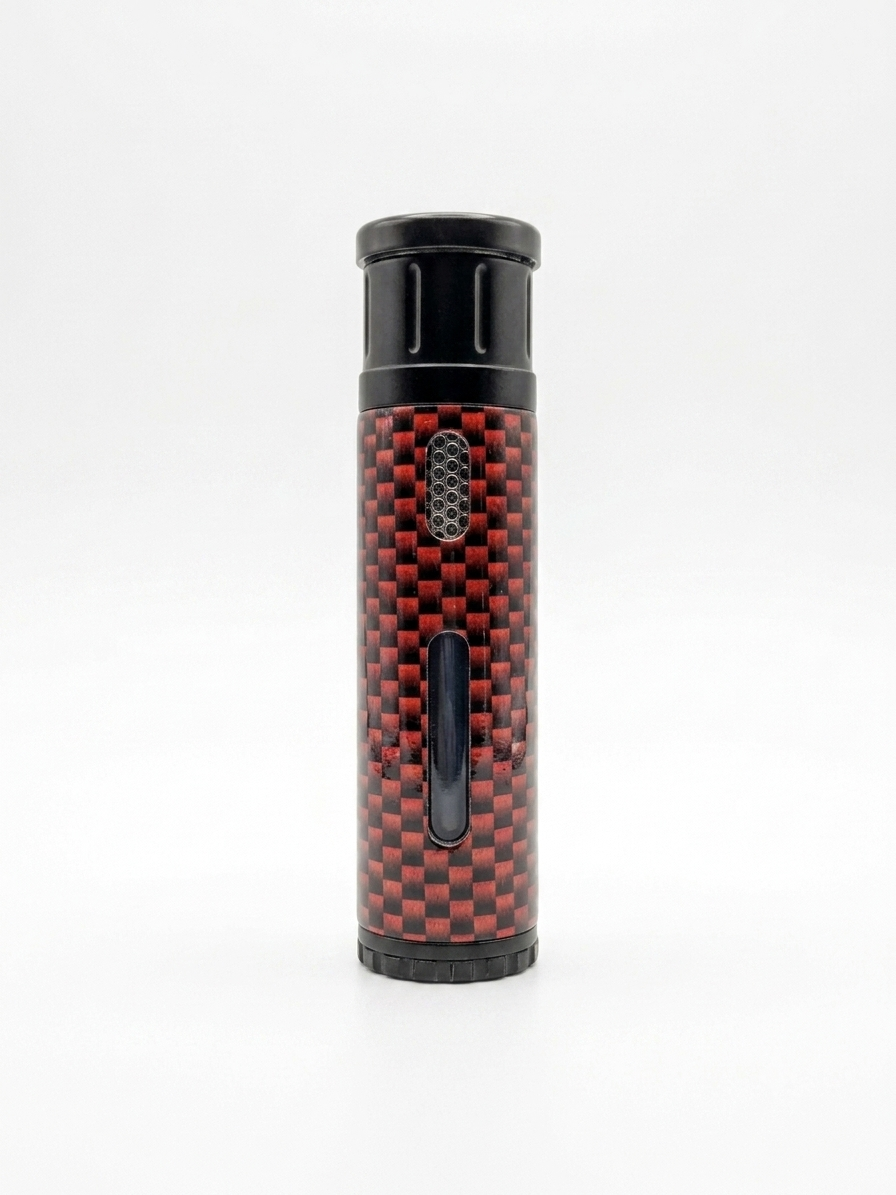 Colibri Evo Single Jet Lighter - Red Carbon Fiber