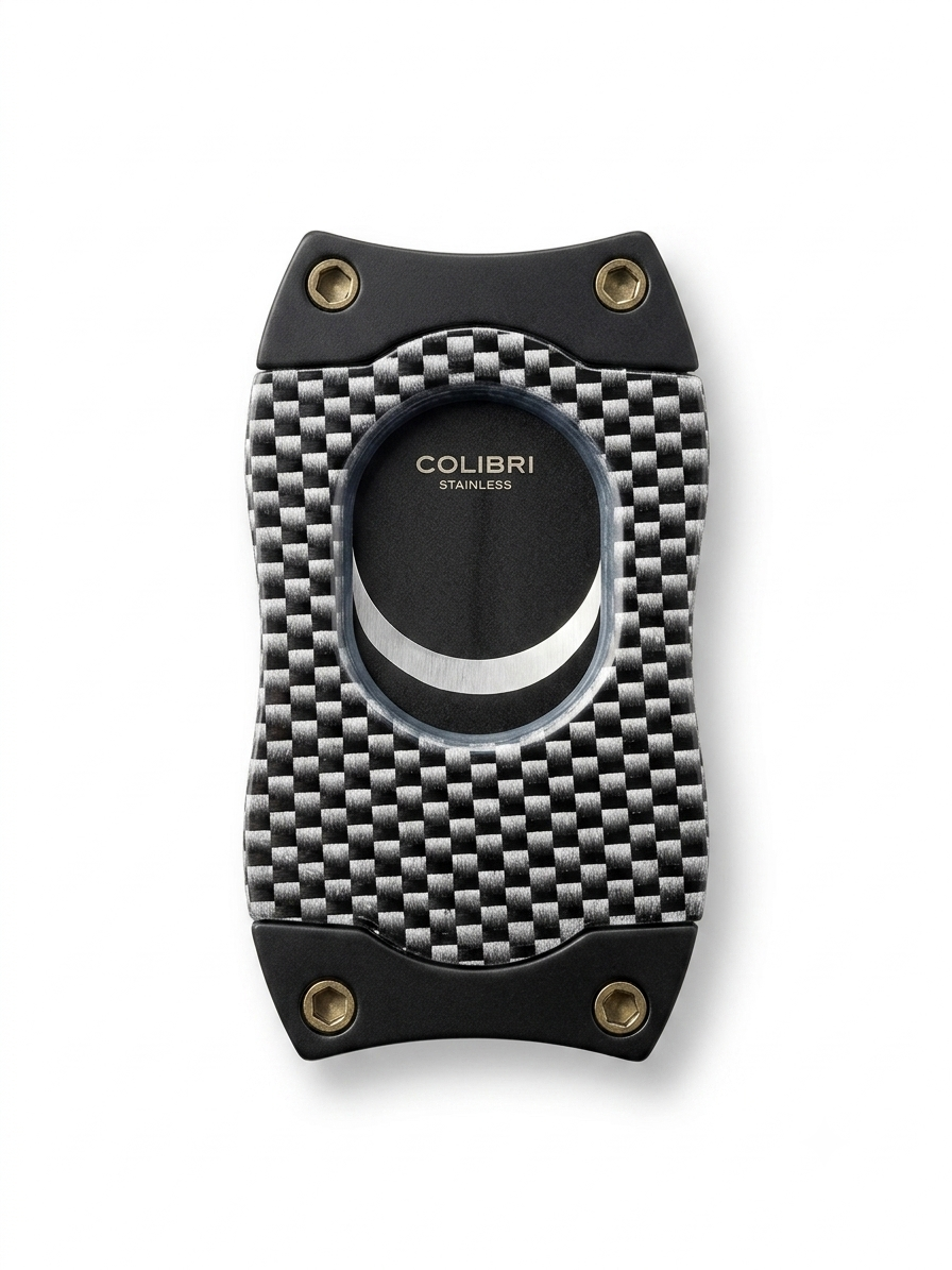 Colibri S-Cut Cigar Cutter - White Carbon Fiber + Black Blades