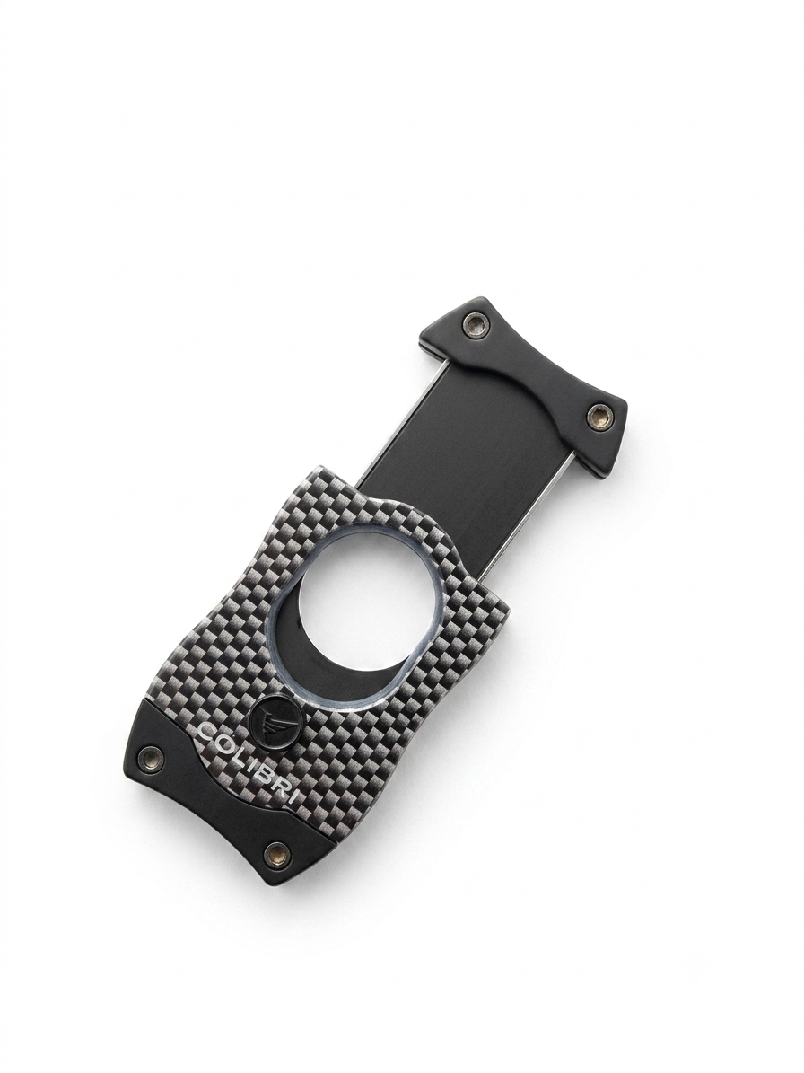 Colibri S-Cut Cigar Cutter - White Carbon Fiber + Black Blades