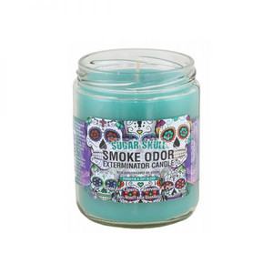 Smoke Odor Candle Sugar Skull