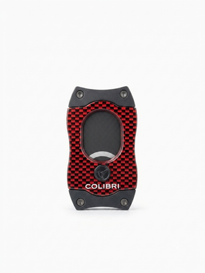 Colibri S-Cut Cigar Cutter - Red Carbon Fiber + Black Blades