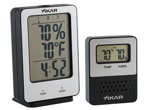 XIKAR PuroTemp Wireless Hygrometer System - includes base unit and 1 remote sensor.