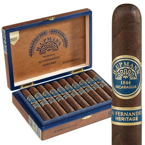 Open Box of H. Upmann Nicaraguan Heritage AJ Fernandez Robusto. Open Box of H. Upmann Nicaraguan Heritage AJ Fernandez Robusto.