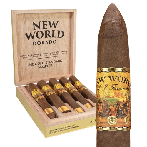 AJ Fernandez New World Dorado Gold Standard Sampler 5 Cigars