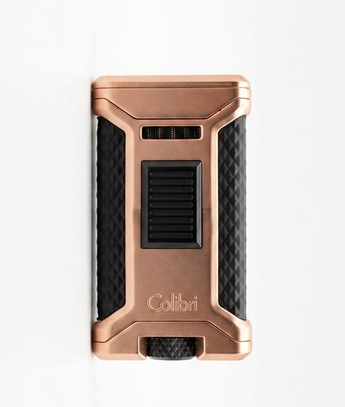 Colibri Ascari Triple Flame Lighter - Rose Gold + Black