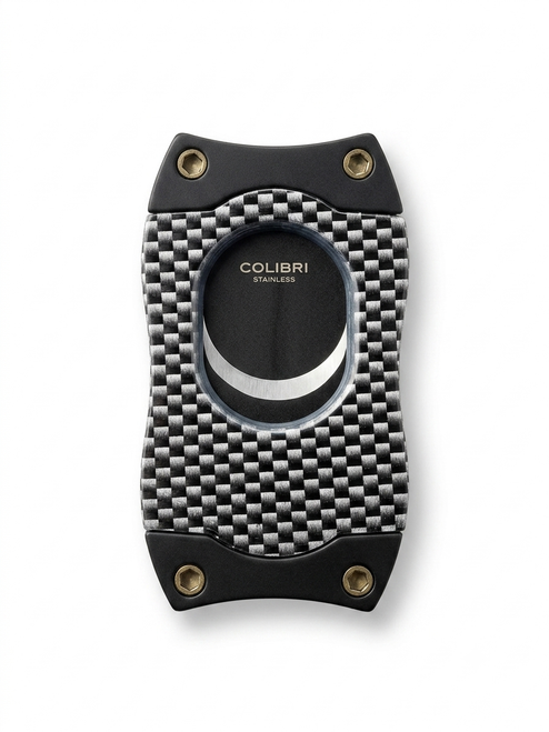 Colibri S-Cut Cigar Cutter - White Carbon Fiber + Black Blades