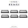 6 Pack of 8 x 14 x 1 Riker Display Cases