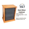 Oak Storage Cabinet for Twelve 12 x 16 x 3/4" Riker Display Cases 