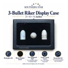 3" x 4" Riker Glass Top Display Case with 3 Slot Civil War Bullet Flocked Insert