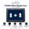 3" x 4" Riker Glass Top Display Case with 3 Slot Civil War Bullet Flocked Insert