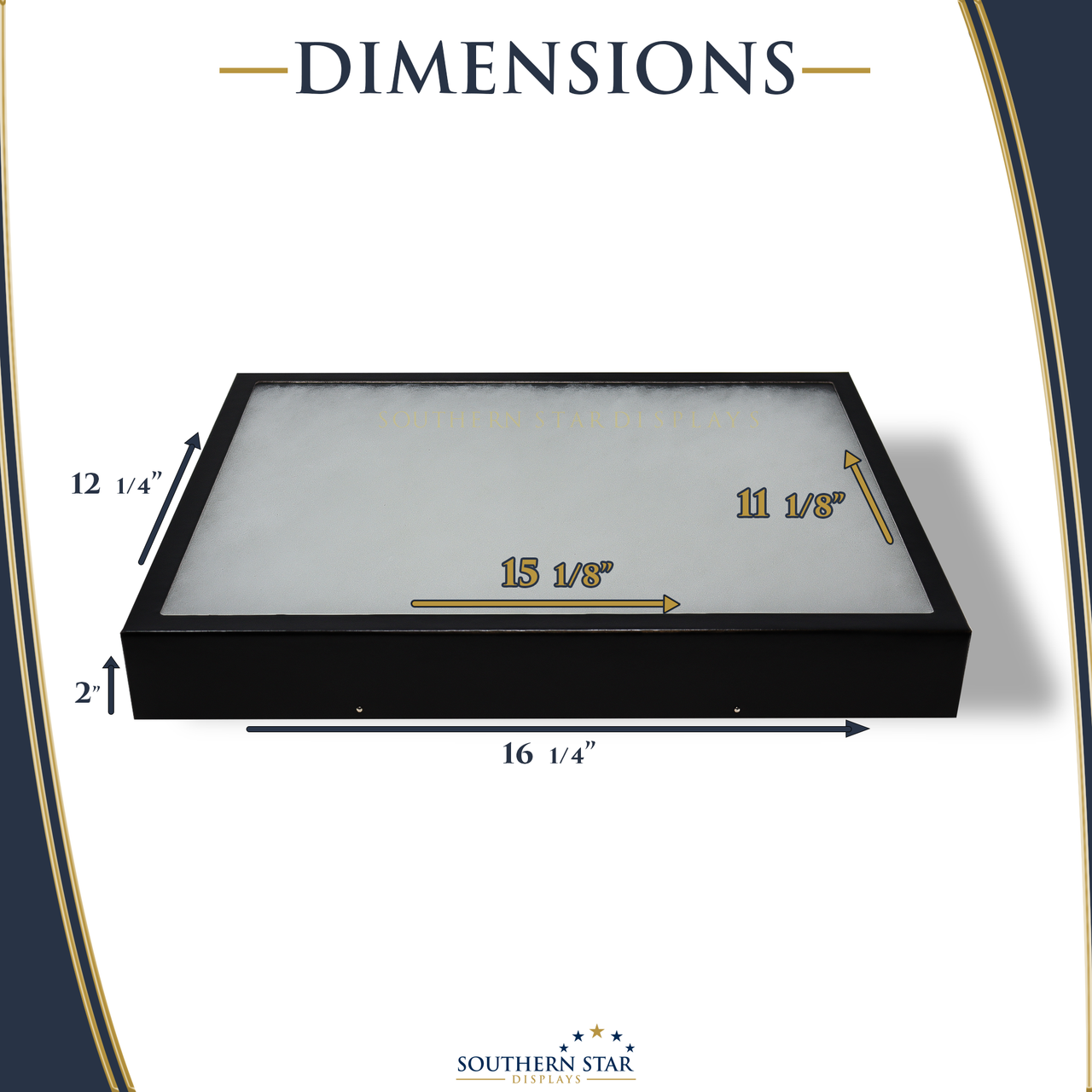 12 x 16 x 2 Riker Display Case - Southern Star Display Cases