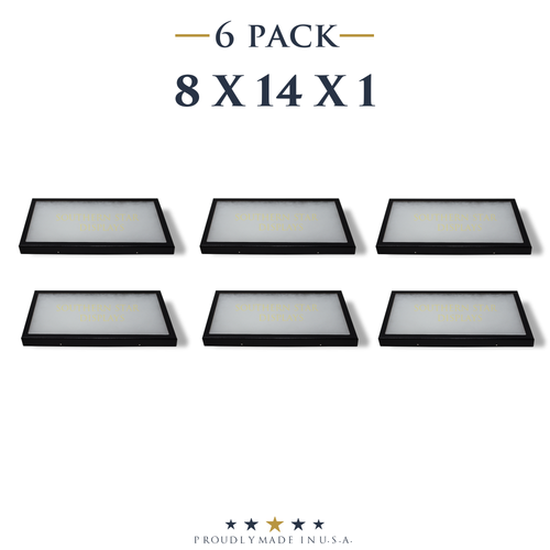 6 Pack of 8 x 14 x 1 Riker Display Cases