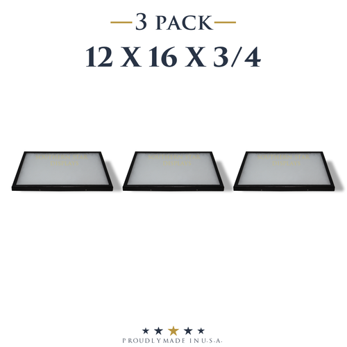3 Pack of 12 x 16 x 3/4 Riker Display Cases