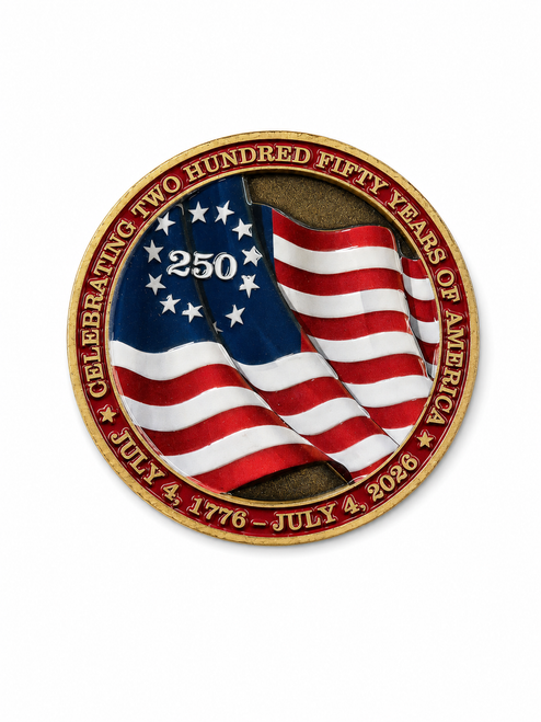 (Free Gift) 2" America 250 Challenge Coin 