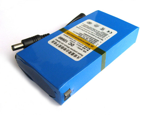 12V DC 6800mAh Rechargeable Lithium-ion Battery Pack with UK Charger