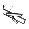 Helix Rectangular Pendant with Four Pivoting Light Guide Diffusers