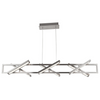 Helix Rectangular Pendant with Six Pivoting Light Guide Diffusers