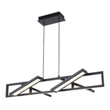 Helix Rectangular Pendant with Four Pivoting Light Guide Diffusers
