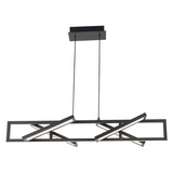 Helix Rectangular Pendant with Four Pivoting Light Guide Diffusers