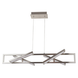 Helix Rectangular Pendant with Four Pivoting Light Guide Diffusers