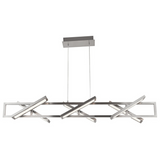 Helix Rectangular Pendant with Six Pivoting Light Guide Diffusers