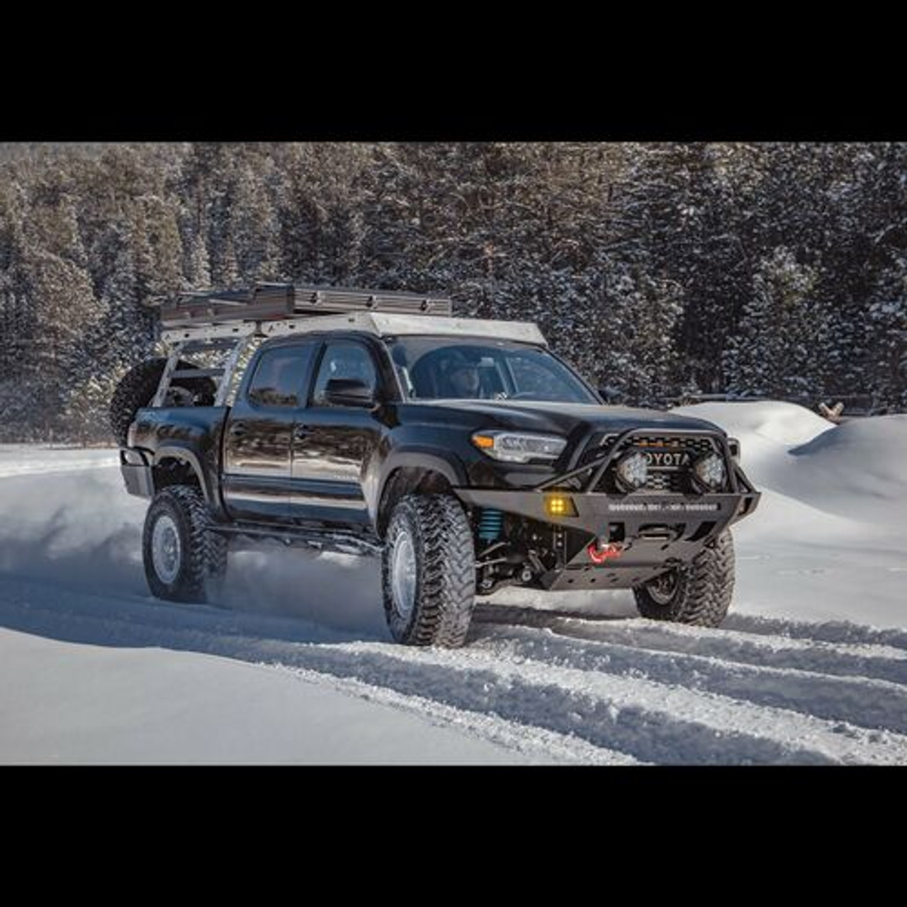 Tacoma Overland Front Bumper, Mid-Height Bull Bar