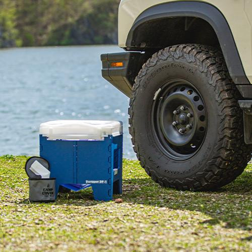 wrappo PF-1 携帯トイレ ダークブルー Wrappon PF-1 Collapsible Toilet System Configurator | OK4WD