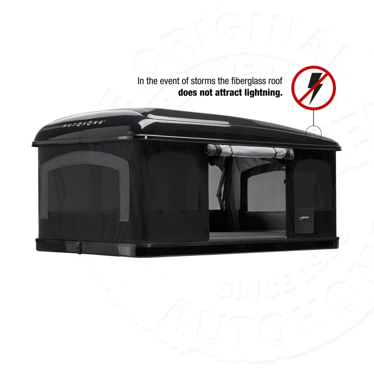 Rooftop Tent | Airtop 360 Fiberglass | Large| Black - OK4WD