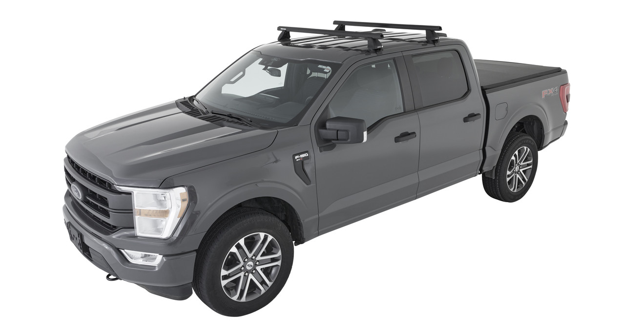 Rhino-Rack 19-21 Chevrolet Silverado 1500 4 Door Pick Up Heavy Duty 2500 2  Bar Roof Rack - Black JA8135 - OK4WD