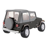 RT Offroad Complete Gray Denim Soft Top for YJ Wrangler w/ Soft Upper Doors 