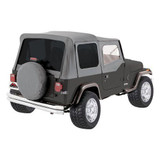 RT Offroad Gray Denim Soft Top w/ Tinted Windows for YJ Wrangler w/ Soft Upper Doors 