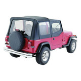 RT Offroad Complete Black Denim Soft Top for YJ Wranglers w/ Soft Upper Doors 