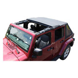 Black Diamond Bowless Soft Top w/ Tinted Windows for 07-18 JK Wrangler w/ 2 Dr.